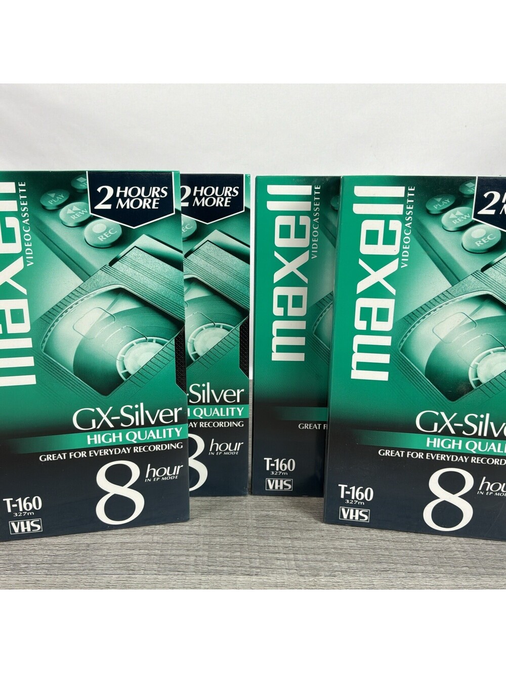 4 Pack NEW SEALED Maxell Standard T-160 VHS Tape 8 Hour Blank Video Cassette